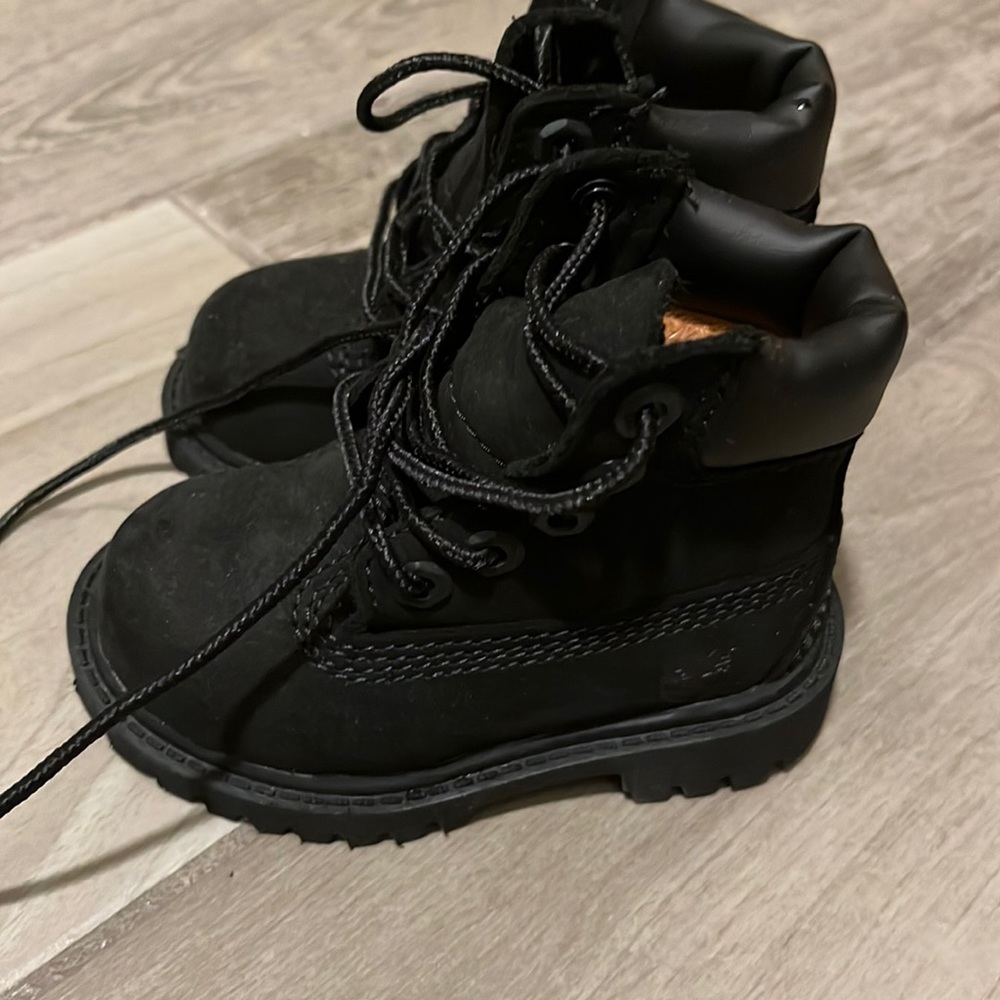 Black Timberland Boots size 4C worn once
